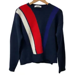 美品 VALENTINO ヴァレンティノ Vロゴ ウールカシミヤ ニット セーター TB3KC09153L サイズM ネイビー メンズ 古着 中古 USEDのサムネイル
