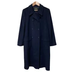 美品 Leilian レリアン カシミヤ100％ コート 9号 ダークネイビー レディース 古着 中古 USED