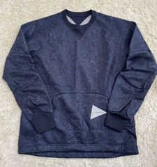 極美品！ 定価30800円 and wander アンドワンダー W raschel pullover ダブルラッセルプルオーバー ネイビー サイズ3 メンズ レディース ノースフェイス パタゴニア