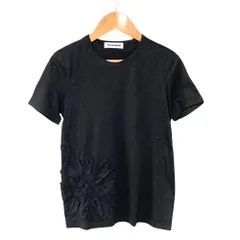 良品 JIL SANDER ジルサンダー デザイン半袖Tシャツ ブラック レディース 古着 中古 USED