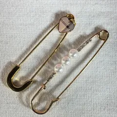 ブローチ　ゴールド　安全ピン　ストールピン