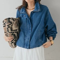 新品タグ付】Bay bee スカラップカラーデニムJK - メルカリ