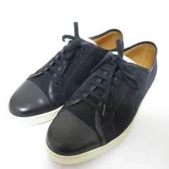 良品 John Lobb ジョンロブ LEVAH スエードスニーカー シューズ 0315 サイズ6 1/2 約24.5cm ネイビー メンズ 古着 中古 USEDのサムネイル