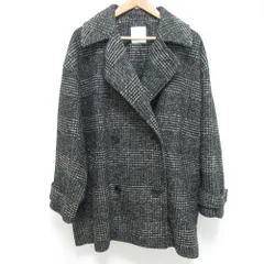 美品 23AW Spick and Span スピックアンドスパン Wスライバーチェックハーフコート サイズ36 ブラック レディース 古着 中古 USEDのサムネイル