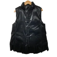 良品 22AW DOUBLE STANDARD CLOTHING ダブルスタンダードクロージング フェイクレザーダウンベスト サイズ36 ブラック レディース 古着 中古 USEDのサムネイル