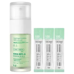 訳あり VT シカレチA エッセンスセット エッセンス30ml & リードルショット1ml×3本セット レチノール 針 美容液 韓国 コスメ 毛穴 ケア 導入 サロン 業者 歓迎 ストック お得 格安 爆買 セール まとめ買い【北海道/沖縄/離島発送不可】