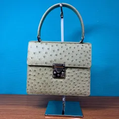 WB8 RODANIA ロダニア ハンドバッグ 本革 オーストリッチ グリーン レディース 鞄