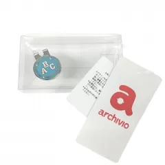 【新品】アルチビオ マグネット式クリップマーカー ライトブルー×シルバー ロゴ  ゴルフ archivioのサムネイル