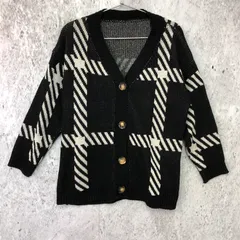 Doula Doula ドゥーラドゥーラ チェック ニット カーディガン ブラック 〇◇のサムネイル