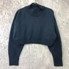 LOWRYS FARM ローリーズファーム クロップド丈 ニット ブルー Fサイズ 〇◇