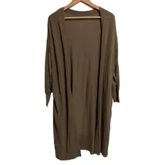 美品 MUSE de Deuxieme Classe ミューズ ドゥーズィエムクラス shake code Vネック ロングカーディガン ブラウン レディース 古着 中古 USED