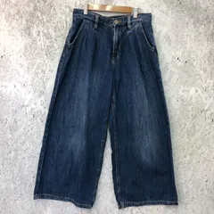 AZUL BY MOUSSY アズールバイマウジー 甘撚り タック ワイド デニム ライトブルー Mサイズ 〇◇☆