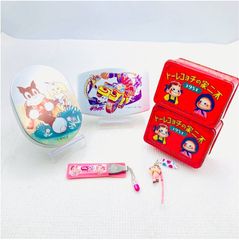 【❗️✨昭和レトロまとめ✨❗️】ペコちゃん＆キカイダー＆のらくろ ブリキ缶・アルミ弁当箱セット