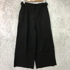 PLST プラステ ストレッチ リネン ミックス ワイドパンツ ブラック XSサイズ 〇□