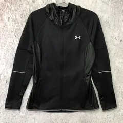 UNDER ARMOUR アンダーアーマー フード付き ジップアップ ジャケット ブラック MDサイズ 〇◇
