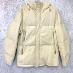 COMME CA DU MODE MEN コムサデモードメン ラム レザー ダウン ジャケット オフホワイト Mサイズ ◇〇