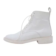 良品 ROBERT CLERGERIE ロベールクレジュリー レースアップ ショートブーツ シューズ フランス製 38/24.5cm 白 ホワイト レディース 古着 中古 USED