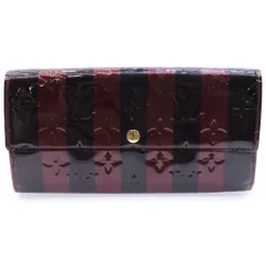 LOUIS VUITTON (ルイヴィトン) モノグラム ポルトフォイユサラ ヴェルニ レイユールライン 長財布 レッド M91715