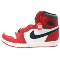 NIKE (ナイキ) AIR JORDAN 1 LOST & FOUND CHICAGO エアジョーダン1 ロスト&ファウンド シカゴ ハイカットスニーカーホワイト/レッド/ブラック US10/28cm DZ5485-612