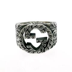 GUCCI グッチ リング 13号 アラベスク 燻 インターロッキング - メルカリ
