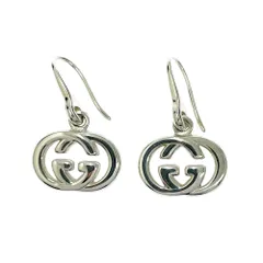 【中古】GUCCI グッチ シルバー インターロッキングG フック ピアス 7.6g 925刻印 548932 ピアス