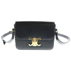 CELINE (セリーヌ) ティーン トリオンフ ショルダーバッグ ブラック レザー ゴールド金具