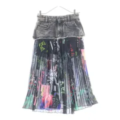 DIESEL (ディーゼル) ショートデニムパンツ 再構築 コットンスカート マルチ A04349