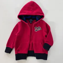 Polo Ralph Lauren ポロラルフローレン　フード付き　ジップアップパーカー 赤　コットン　90cm  RF00004