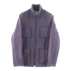 Maison Martin Margiela (メゾンマルタンマルジェラ) 02AW ここのえ期 裏地ボア ダメージ加工 4ポケット ジップアップ ハイネックジャケット パープル COMM.00311/0022のサムネイル