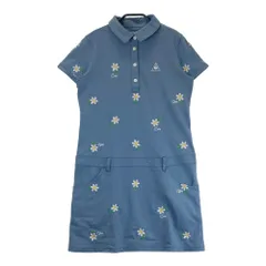 サイズ：M LE COQ GOLF ルコックゴルフ  半袖ワンピース 花刺繍 ネイビー系 [240101631477] ゴルフウェア レディース ストスト