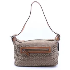 COACH (コーチ) ミニシグネチャー柄 ロゴデザイン アクセサリーポーチ ワンショルダーハンドバッグ ブラウン 6332