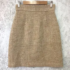 PROPORTION BODY DRESSING プロポーションボディドレッシング Winter Tweed 台形 ミニ スカート キャメル Sサイズ ◇〇☆