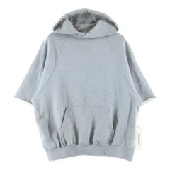FEAR OF GOD ESSENTIALS (フィアオブゴッド エッセンシャルズ) CUTOFF SLEEVE PULLPVER HOODIE カットオフ ショートスリーブ プルオーバー フーディー グレー