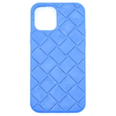 BOTTEGA VENETA (ボッテガヴェネタ) iPhone 13 Pro MAX Case 690826 イントレチャート ラバーシリコン アイフォン13プロマックス スマートフォンケース ブルー