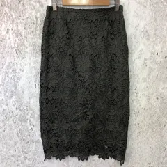 N.Natural Beauty Basic* エヌドット ナチュラル ビューティー ベーシック ケミカル レース タイト スカート グレー Mサイズ 〇◇