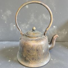 銅製 閼伽桶 仏教美術 密教 法具 アンティーク 中国美術 漢字