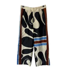 ZARA ザラ 抽象模様プリント ワイドパンツ 総柄 マルチカラー サイズMEX26【Z1768】