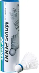ヨネックス YONEX バドミントン  メイビス2000P 1筒6個入り MAVIS2000 ナイロンシャトル M-2000P シャトル 羽 ナイロン羽 ウィングリブ構造 飛行性重視  M2000P 000 ホワイト