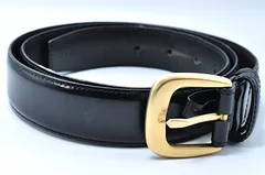 Salvatore Ferragamo フェラガモ ガンチーニ Leather レザーベルト Men's メンズ 男性 ブラック×ゴールド 黒×金のサムネイル