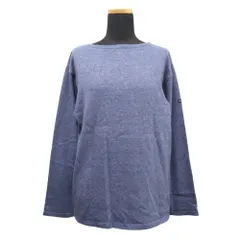 美品 80's 90's SAINT JAMES セントジェームス バスクシャツ ロング Tシャツ カットソー 長袖 ロゴ ヴィンテージ ビンテージ SM レディース 古着 中古 USED