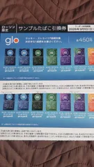【4枚セット】 正規品 即日発送 glo サンプルタバコ引換券 ローソン