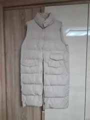 アイボリー ロング ダウン ベスト