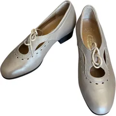   銀座ヨシノヤ ウォーキングシューズ ウォーキング パンプス   リボン ゴールド グレージュ アイボリー レディース22.0【Z1799】