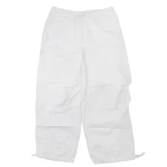 美品 DIVIDED H&M エイチアンドエム パラシュートパンツ ボトムス ミリタリー コットン ロング S 白 ホワイト レディース 古着 中古 USED