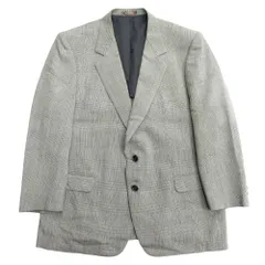 良品 GIVENCHY ジバンシィ 90's テーラード チェック  ジャケット ブレザー シングル 背抜き ビジネス オールド ヴィンテージ メンズ 古着 中古 USED