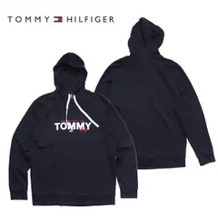 ミーヒルフィガー【TOMMY HILFIGER】09T4499 PULLOVER HOODIE フーディー パーカー 裏毛 長袖 メンズ ロゴ トップス プルオーバー レディース ベーシック NAVY US規格