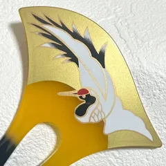 KZ009-a 簪 かんざし つる 鶴 バチ型 結婚式 和装 髪飾り 卒業式 成人式 着物 留袖 和装小物 普段使い ヘアアレンジ おしゃれ お洒落 お呼ばれ 花魁 お祭り かわいい 可愛い 母親 二本挿し 二本差し 二股 扇 銀杏型 花嫁 ヘアアクセサリー