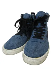 ディーゼル DIESEL ハイカット スニーカー デニム サイド ジップ サイズ 28 ㎝ インディゴ ブルー QQQ