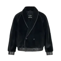 73b20 EMBA MEN’S エンバ メンズ シェアードファー ダブルコート サイズF ブラック 本毛皮 Double Fur Coatt18rのサムネイル