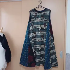 A ライン　ロングワンピース　着物リメイク「331」ハンドメイド